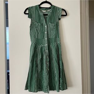 Anthropologie 11.1 TYLHO button down A line green dress - Size S